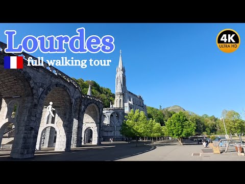 Lourdes, France 🇫🇷 4K Walking Tour - April 2024