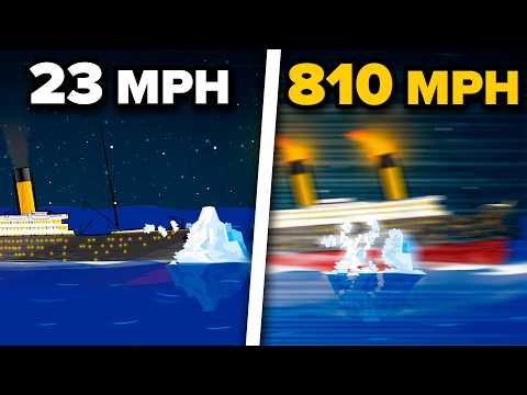 ⚓Titanic VS Iceberg at Different Speeds
