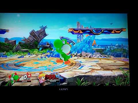 Super Smash Bros. Ultimate Yoshi Grabs and Pummels Peach