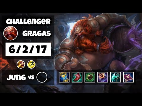 Gragas vs Lee Sin KOREAN Challenger JUNGLE (6/2/17) - v11.17