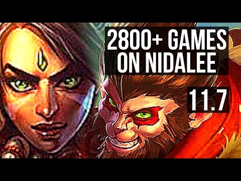 NIDALEE vs WUKONG (TOP) | 6.7M mastery, 2800+ games, 5/1/6 | NA Diamond | v11.7