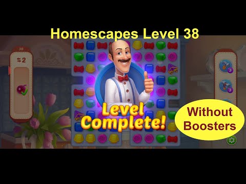 Homescapes Level 38 - [2020] [No Boosters] How to Beat Level 38 on Homescapes
