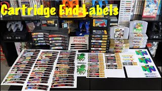 Video Game Cartridge End Labels (Nintendo 64, Sega 32x, Atari Jaguar, Vectrex)