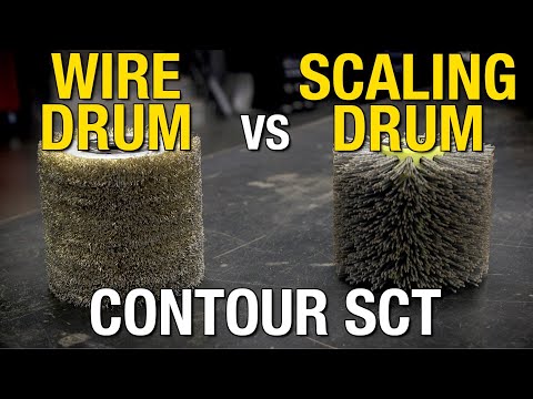 Contour SCT Drum Comparison - Steel Wire Drum vs Scaling Drum - Remove Rust Fast - Eastwood