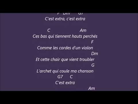 C est extra , Léo Ferré .  Karaoké d accords pour guitare