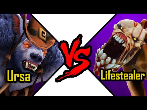 Dota 2 URSA vs LIFESTEALER. DOTA 2 Battle 7.28b Ulfsaar vs N'aix