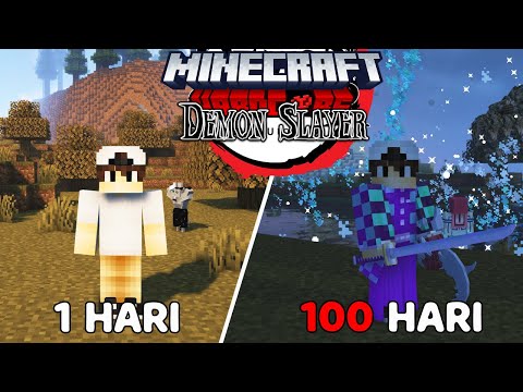 100 Hari di Minecraft Hardcore Demon Slayer!