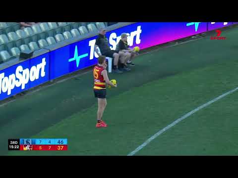 Qualifying Final Hostplus SANFL Snapshot - Adelaide's Brayden Cook curls from boundary