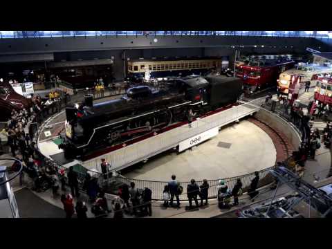 C57 135 turntable rotation with commentary — The Railway Museum