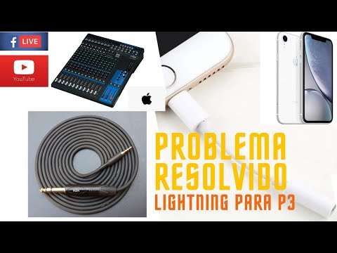 📱Problema Resolvido Capitando o Áudio da Mesa de Som P10 para Iphone Lightning P3