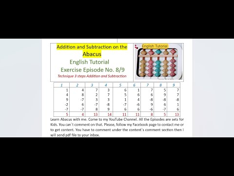 Abacus 8/9 add/subtract technique exercises Recommend from Age 5 #abacuseducation