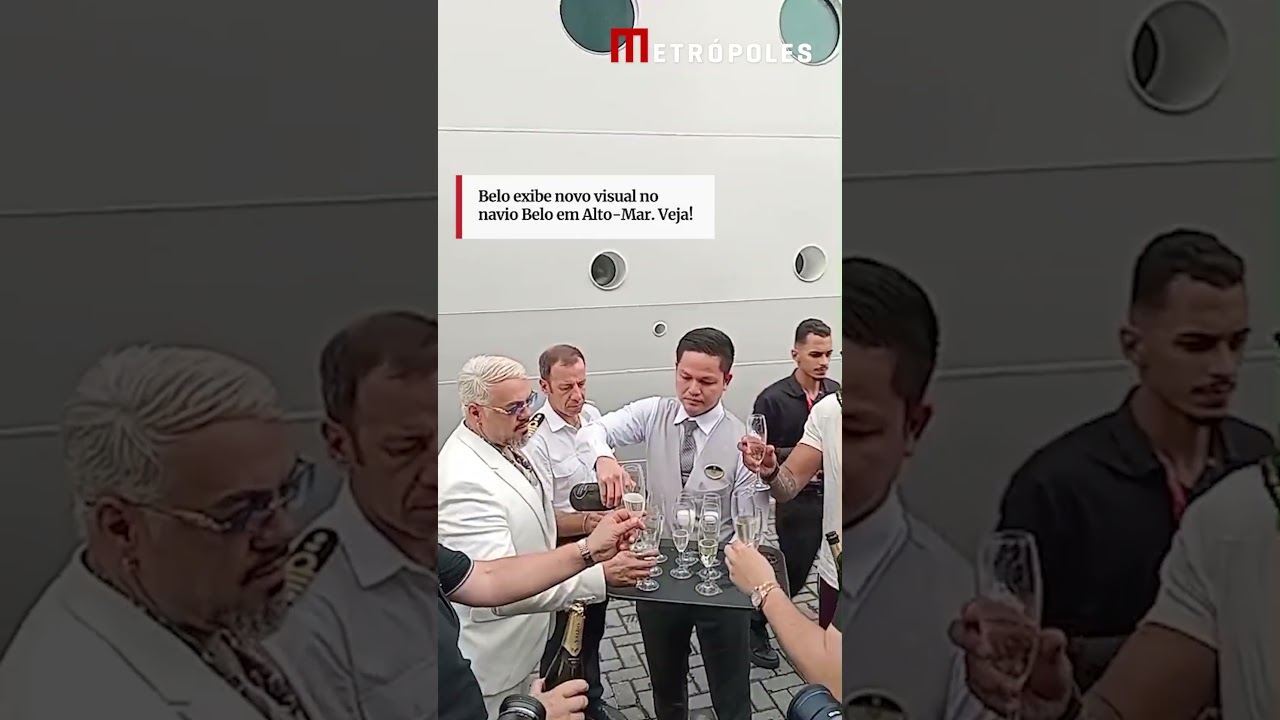 Belo exibe novo visual no navio Belo em Alto Mar  Veja!