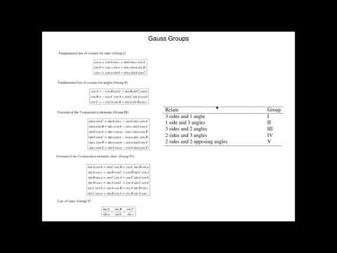 ASTR 503 - Class 2 - Video 5 - Arc and angle formula - Gauss Groups