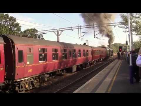 LMS Coronation 46233 'Duchess of Sutherland' at Wilmslow Railway Station Video