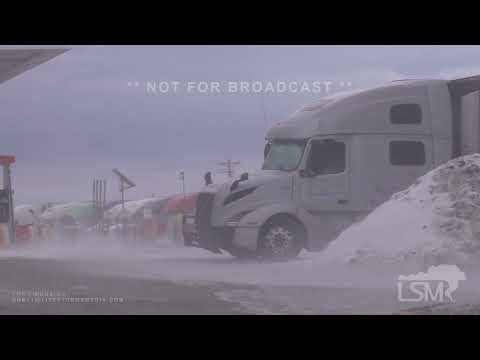 02-21-2023 Rawlins, WY - i80 Shutdown Ahead of Blizzard-Stranded Semis-Huge Snow Removal