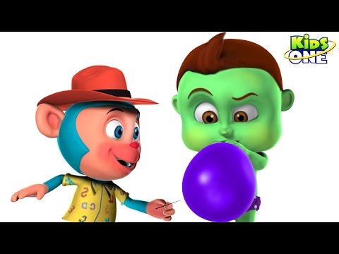 BABY HULK Blowing Giant BALLOONS and Learn COLORS | Bastard Mr Monkey Blast Ballons for Kids