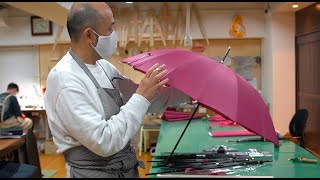 【伝統工芸】東京洋傘を1つ1つ手作りで製作するプロセス（字幕あり）
