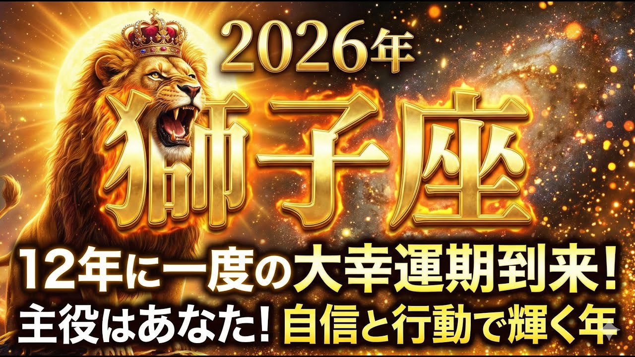 【2026年獅子座】これを知らないと大損します。主役として輝くために「絶対にやってはいけない事」と「最高の開運アクション」