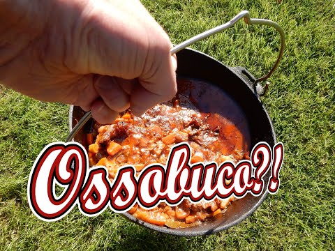 OSSOBUCO / Kalbshaxe oder Rinderbeinscheiben aus dem Dutch Oven Rezept. Italien Food Recipe.Petromax