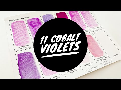 Colossal Color Showdown S2 Ep.7 - Cobalt Violets | Comparing 11 Watercolor Brands