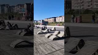 Sweden #travel #helsingborg #sea #stone #rock #sun #sunset #view #sweden #summer #street #building