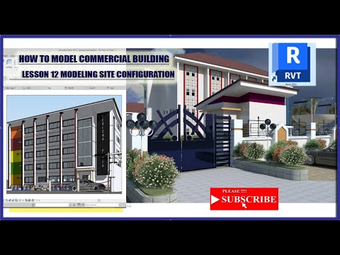 How to model Commercial Building in revit 2023 lesson 12 site configuration