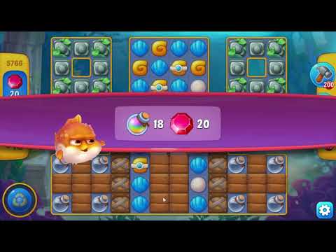 Fishdom 5766 Hard Level - 18 moves - NO BooSTERS
