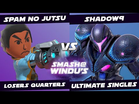 Spam no jutsu (Mii Gunner) vs Shadow9 (Dark Samus) - Smash @ Windu's 104 - Losers Quarters SSBU