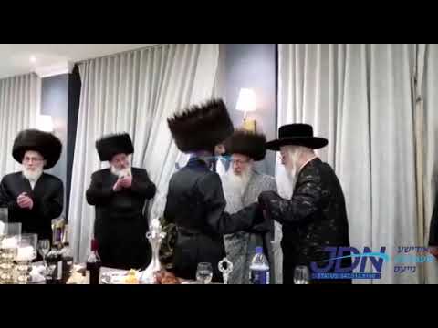 Munkatch Rebbe Attends Sheva Brochos Of An Einikel Of The Spinka Rebbe - Shvat 5782