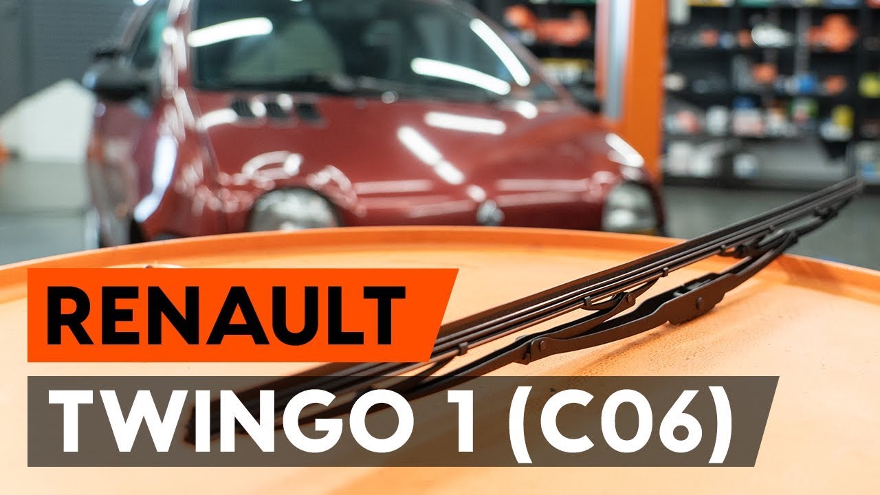 Como mudar escovas do limpa vidros da parte dianteira em Renault Twingo C06 - guia de substituição