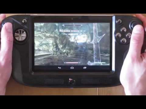 Playing The Elder Scrolls V: Skyrim on Wikipad 7 Android Tablet