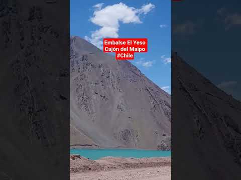 Embalse El Yeso, lago artificial no Cajón del Maipo. #chile #cordilheiradosandes