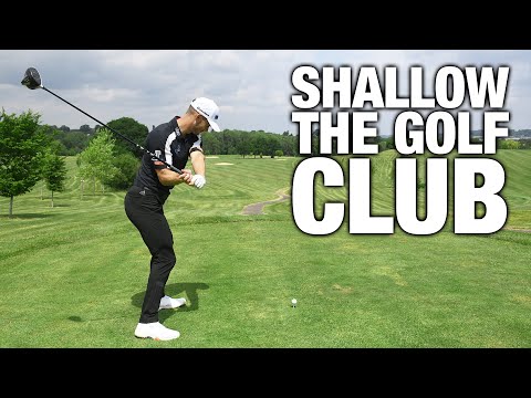 Part of a video titled How To SHALLOW The Golf Club In The Downswing | ME AND MY GOLF