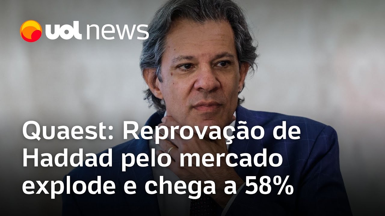Governo Lula: pesquisa Quaest mostra que reprovação de Haddad pelo mercado explode e atinge 58%