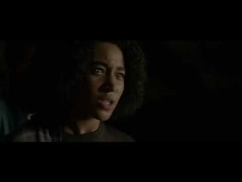 The Darkest Minds trailer still of Ruby and Liam facing a hard goodbye—visual match to the ‘Find Me’ cue