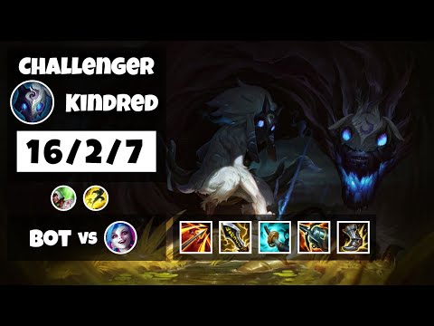 Kindred Gameplay Challenger Replay S11 - 11.14 Bot Lane (16/2/7) - KOREAN