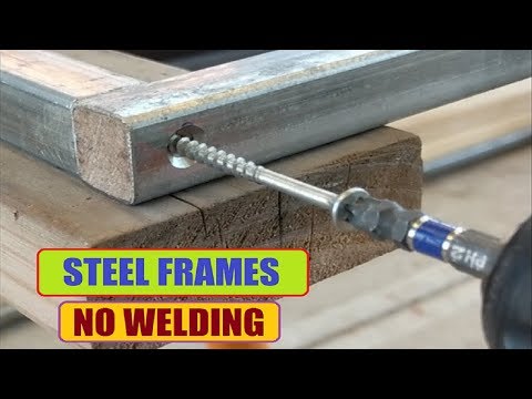 Make a Steel Frame with No Welding / DIY / No Welding Frames #noweldingframes