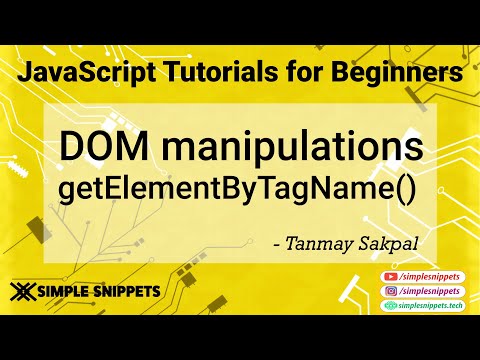 24 Geteelementbytagname Function In Javascript Javascript Tutorials For Beginners