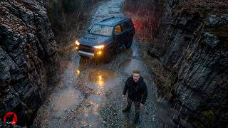 Alone on a Remote Mountain Pass - Heavy Rain Camping