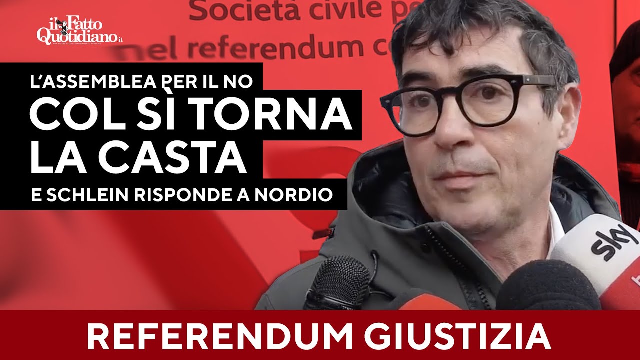 Referendum: l’assemblea per il No. Conte: "Con il Sì torna la Casta" e Schlein risponde a Nordio