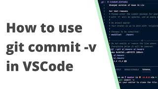 How to write commit messages in VS Code