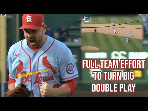 Cardinals turn a wild inning-ending double-play, a breakdown