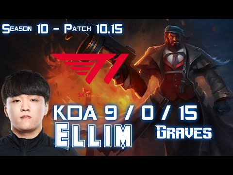 T1 Ellim GRAVES vs LEE SIN Jungle - Patch 10.15 KR Ranked