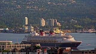 Disney Wonder Arrival at Vancouver Sunrise | Brilliant Moves at Canada Place | Alaska Cruise Season