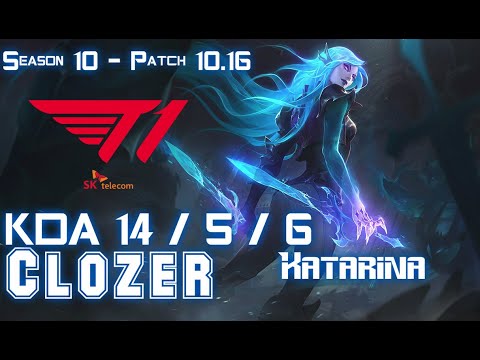 T1 Clozer KATARINA vs LUCIAN Mid - Patch 10.16 KR Ranked