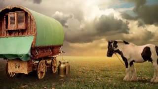 Travelers in Painted Wagons on Cohay Creek