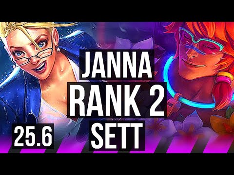 JANNA & Jhin vs SETT & Aphelios (SUP) | Rank 2, Rank 1 Janna, 1/2/29 | EUNE Challenger | 25.6