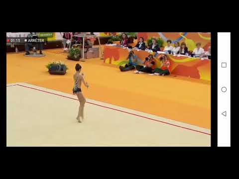 Manelle Inaho - championnat d'Europe Junior 2018 Guadalajara massues
