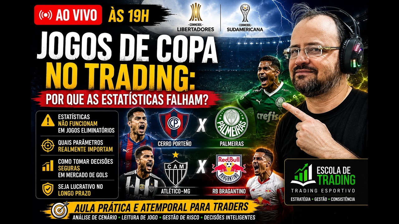 **JOGOS DE COPA NO TRADING: POR QUE AS ESTATÍSTICAS FALHAM? | Libertadores + Sul-Americana AO VIVO**