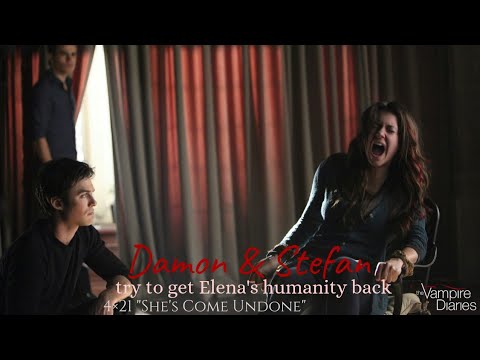 Damon & Stefan try to get Elena's humanity back | The Vampire Diaries | 4×21 "She's Come Undone"